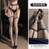 Sexy Leopard Print Suspender Socks Royal Sister Pure Desire Black Silk Female Ultra-thin Temptation Crotch Passion Free Sex Stockings