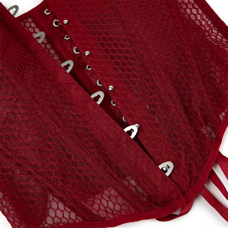 New Summer Breathable Mesh Shaping Court Top
