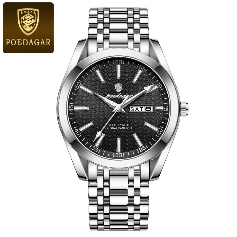 

Top Brand Men s Watch New Fashion Elegant Waterproof Luminous Double Calendar Quartz Watch