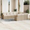 VidaXL Garden Lounge Set with Cushions 10 Pcs, Patio Sofas, Patio Furniture Set, Outdoor Furniture, Beige 3226338