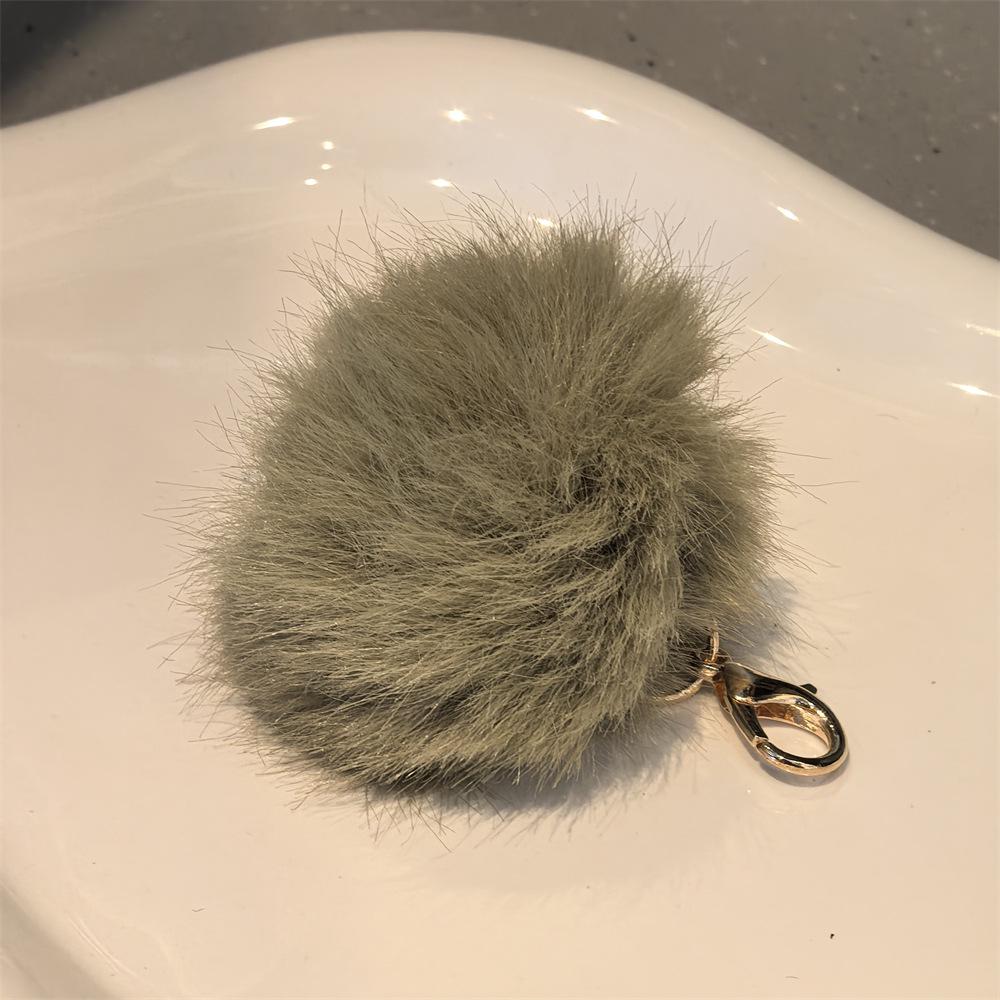 

Autumn/Winter Leopard Print Faux Mink Fur Pom-pom Tassel Beaded Buckle Shoe Accessory