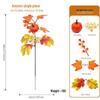 Autumn Harvest Pumpkin & Maple Leaf Vase Arrangement - Artificial Thanksgiving Decoration Art.
