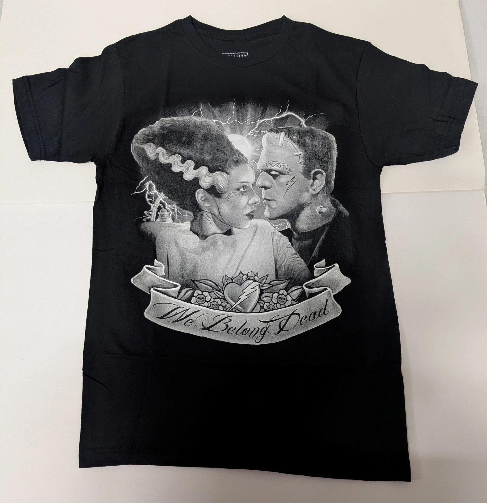 

We Belong Dead Bride Of Frankenstein Tattoo T-Shirt S