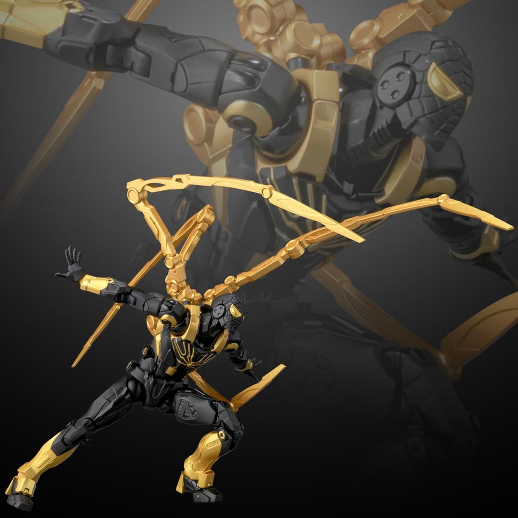 Fighting Armor Iron Spider STEALTH TECH Approximately 165mm and ABS Painted Movable Figure (ONYX Ver.) Die-cast, PVC,
