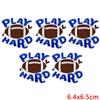 10pcs Cartoon Iron On Patches For Clothing Diy Rugby Game Day Embroidery Patch On Clothes Jackets Sew Applique Stickers Badge 