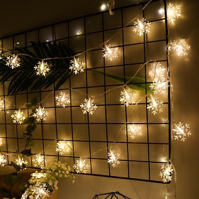NuFeng 20M 200 LED Snowflake String Lights