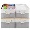 Foldable Storage Cube Organizer Box with Rope Handle Fabric Foldable Storage Basket for Shelves And Closets - Home Organization