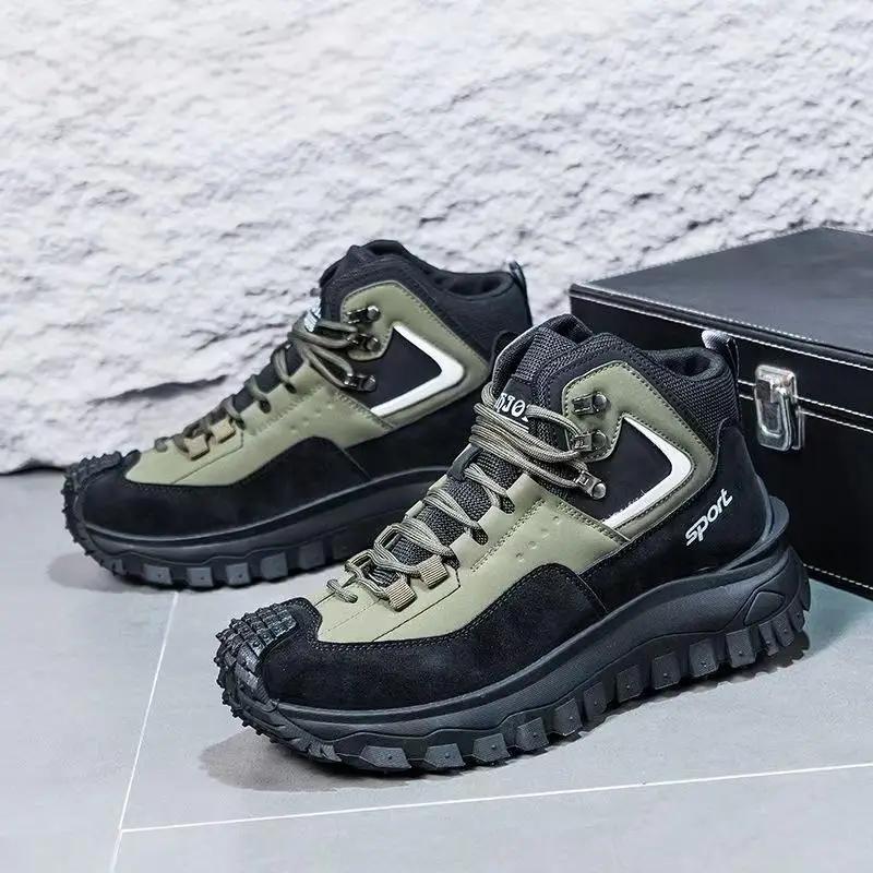 Jaro Podzim Nové Kvalitní Pánské Boty Silná podrážka Zvyšující výšku Ležérní boty Outdoorové Horolezecké a Běžecké Sportovní boty