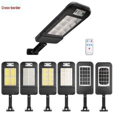 Ultra-Bright Outdoor LED Solar Street Light with Human Motion Sensor and Remote Control, Waterproof for Courtyards and Walkways