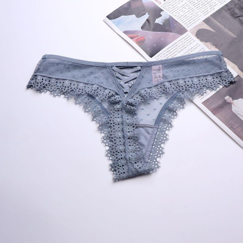 Sexy sex panties ultra-thin hollow mesh women's panties strap lace thong T-pants