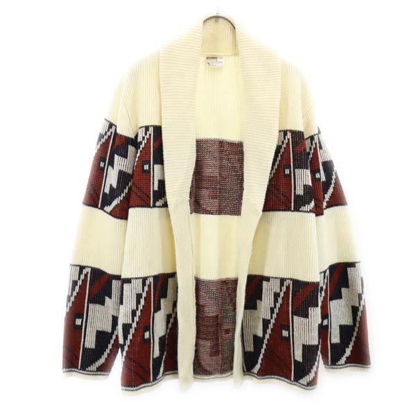 

Винтажный трикотажный кардиган MONTGOMERY WARD 70-х годов с длинным рукавом и шалевым воротником, мужской, б/у