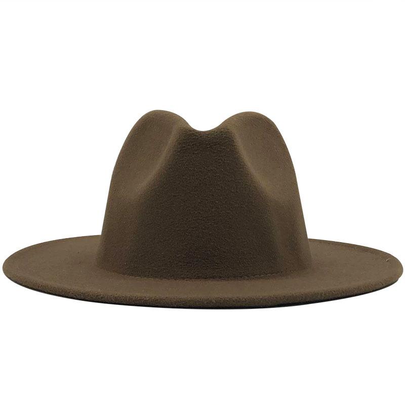 eBay autumn and winter new black woolen top hat European and American fashion jazz hat color