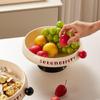 Dopamine Cream Fruit Plate: Stylish Home Coffee Table Display for Snacks and Candy.