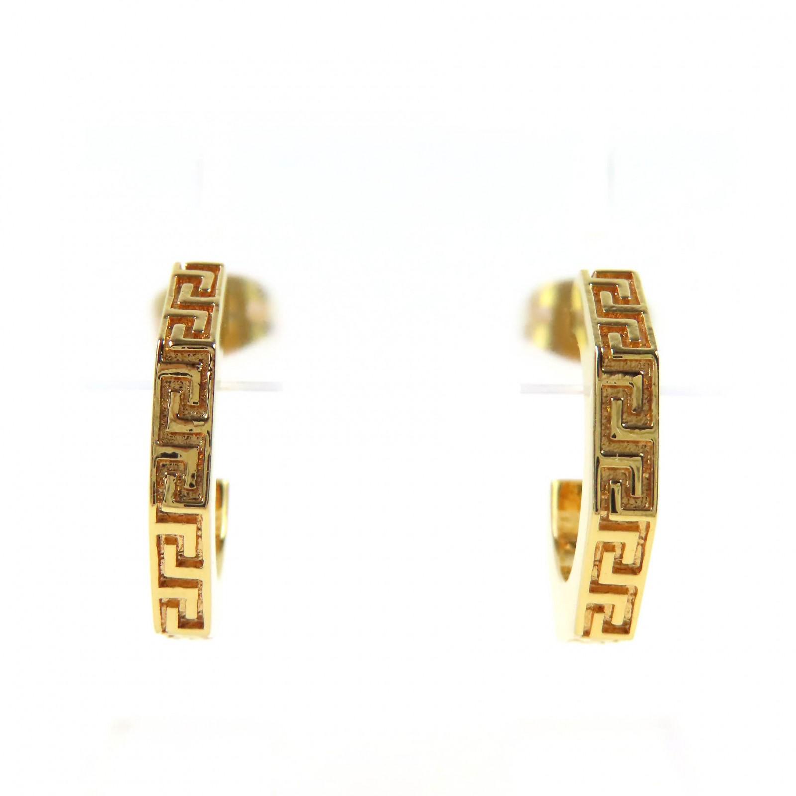 

VERSACE Pierce Greca Hoop Pierce Accessories for both ears gold brass Women Used