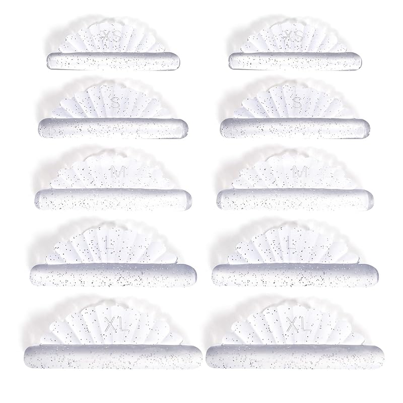 20Pcs Lashlift Pads Shields Self Sticky Lash Lift Rods C-Curl Pad Soft Eyelash Perm Rod Air Bubble Silicone-Light Weight Guard No glue Reusable