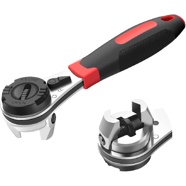 Universal Adjustable Socket Ratcheting Wrench, 6-22mm, Multifunctional Ratchet Wrench
