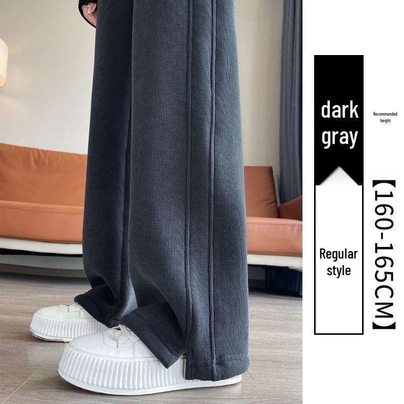 2025 Versatile Lambswool Warm Commuting Pants: Autumn/Winter Plus Velvet Casual Slit Style