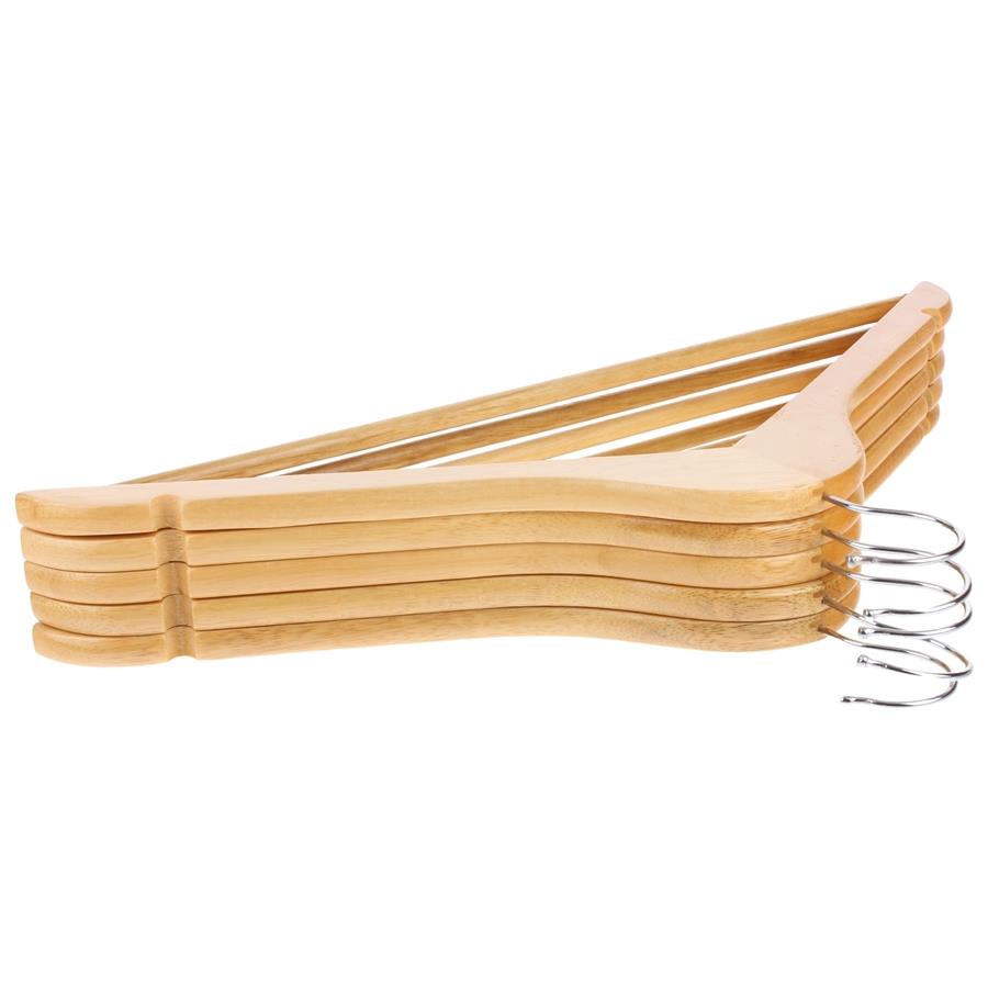 Wooden Hanger Set of 5 Wooden Clothes Hangers for Wardrobe