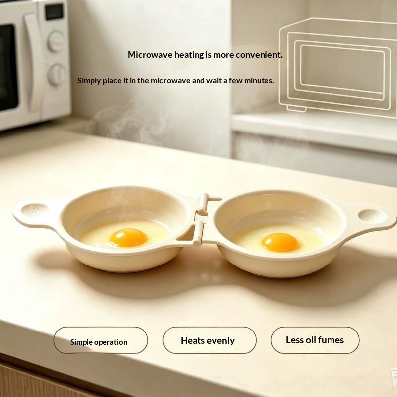 Food Grades Microwave Egg Cooker Kitchen Cooking Mold Easy To Clean Egg Steamer Portable Heat Resistant Steamed Egg Box