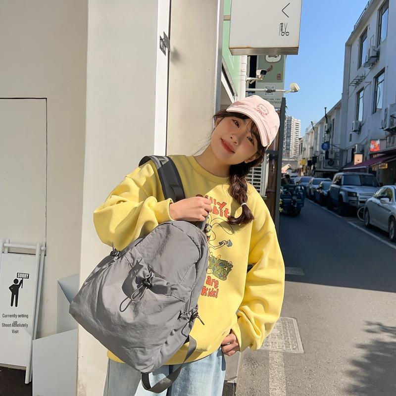 Japanese Pleated Nylon Backpack - Large, Lightweight, Casual Travel & College Laptop Bag for Men and Women