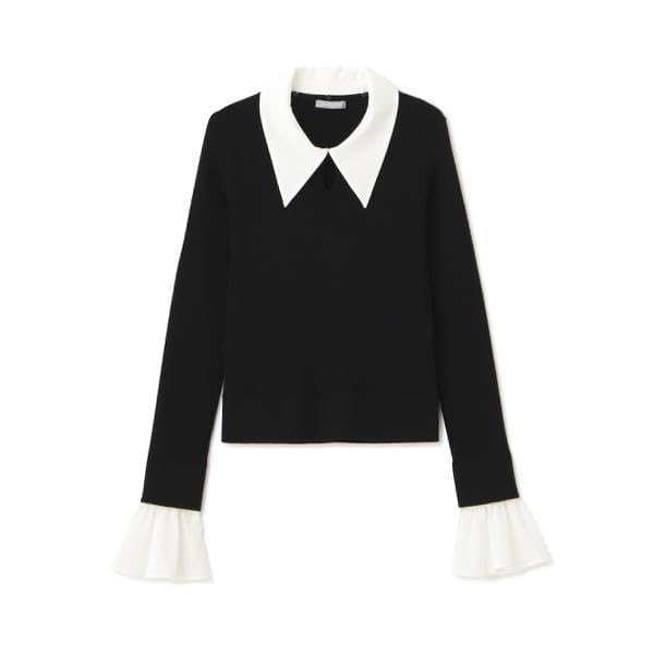 JILL by JILL STUART Marron Erica Thread Rib Knit Gray Women's Sweater,