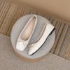 Women's Square Toe Single Shoes Elegant Luxury Bow Knot Casual Flats Lightweight Comfortable Soft Sole Mary Jane Shoes