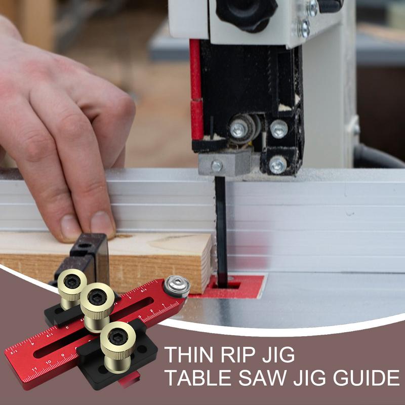 Thin Rip Jig Table Saw Jig Stock Guide for Making Repetitive Narrow Strip Cuts On Table Saws Table Saw Accessories Fence Guide