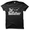 The Rodfather Fishing Joke Gangster Movie Reference T-Shirt M5767