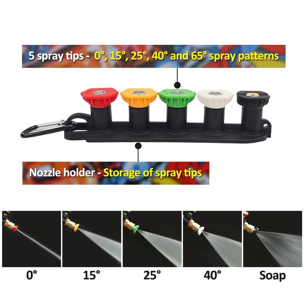 New Limited Edition High-Pressure Car Wash Water Gun with 5 Color Nozzles and Painted M22 Head