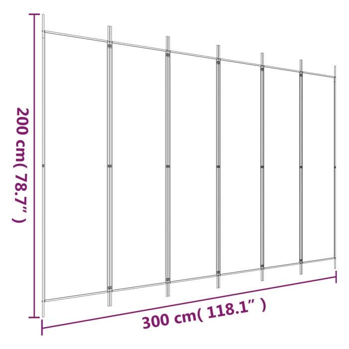 VidaXL Room Divider 6 Panels Folding Room Separator Privacy Screen Partition Living Room Decoration 350192