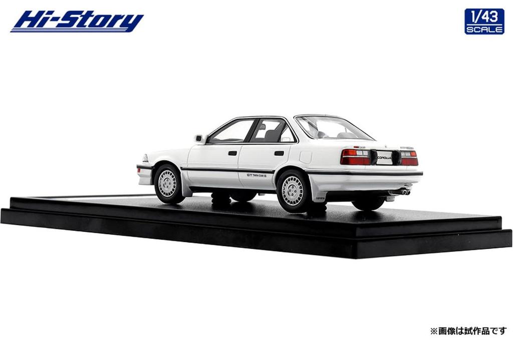 Hi Story Toyota Corolla Sedan GT Super White II Complete Product 1/43 (1987)