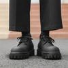 Leather shoes men's 2024 new heightening casual British big head Derby shoes men's niche low-top Martin shoes 9518-J