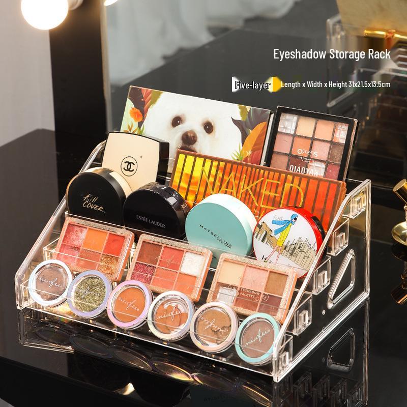 Clear Makeup Organizer: Eyeshadow, Lipstick, Skincare & Nail Art Storage Display