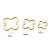 20pcs Stainless Steel Four Leaf Flowers Charms Bracelet Connectors for DIY Jewelry Findings Earrings Making Handmade Accessories