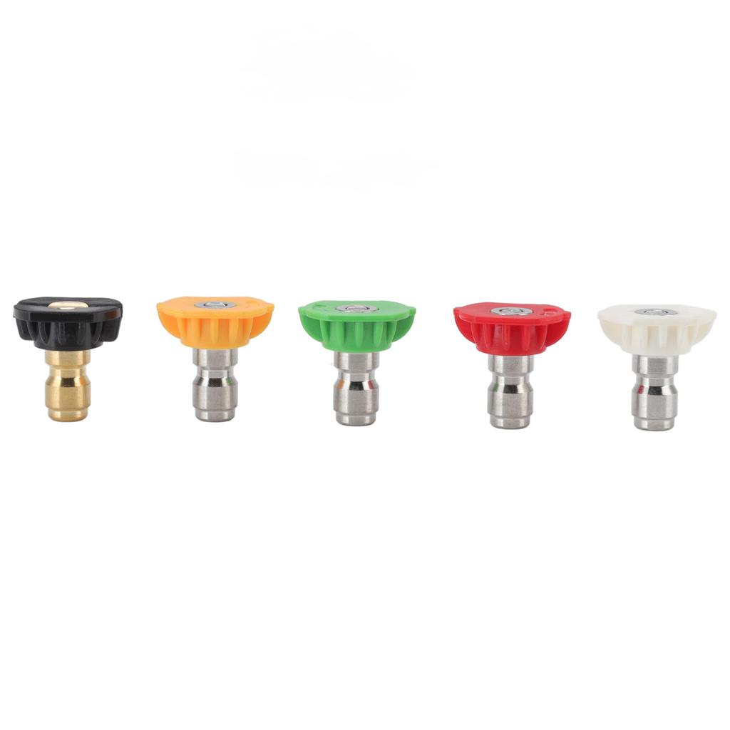 5PCS Pressure Washer Nozzle Big Fan Shape Power Washer Nozzle Tips Rinse Jet Stream Nozzle Kit 055 1.449mm   0.06in