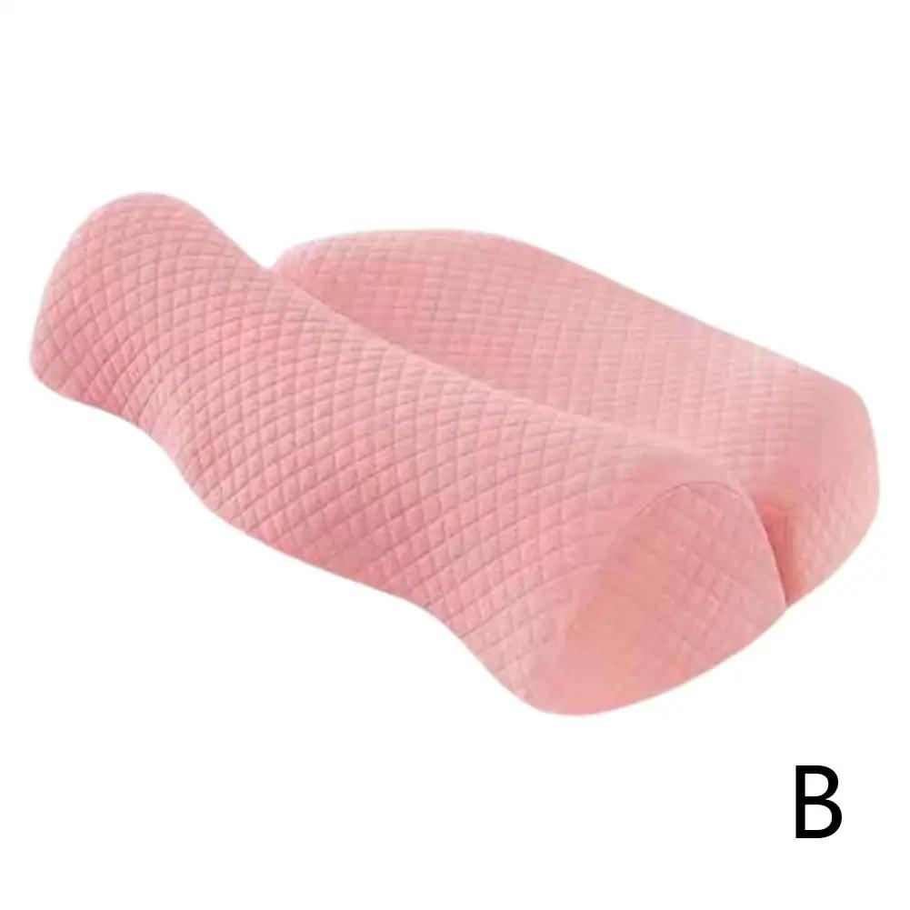 Подушка для восстановления шейного позвонка помогает восстановить память сна удобная обратная пена для сна нескользящая подушка для шейного отдела позвоночника спондилез M4W8 розовый 2343₽