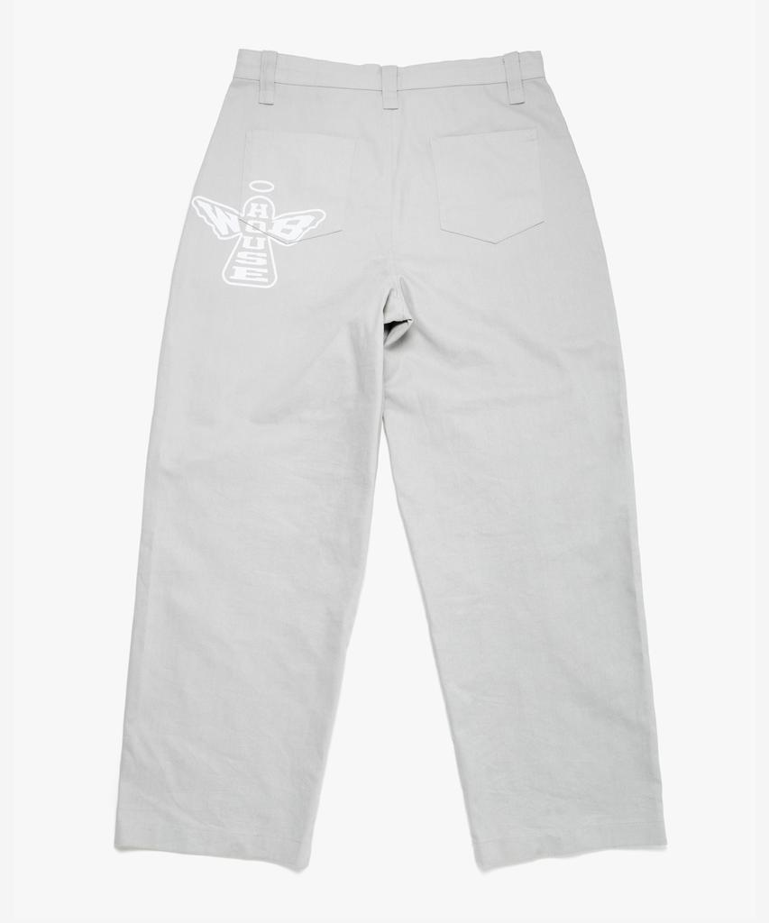 WEBHOUSE Web Angel Twill Pants - Light Gray
