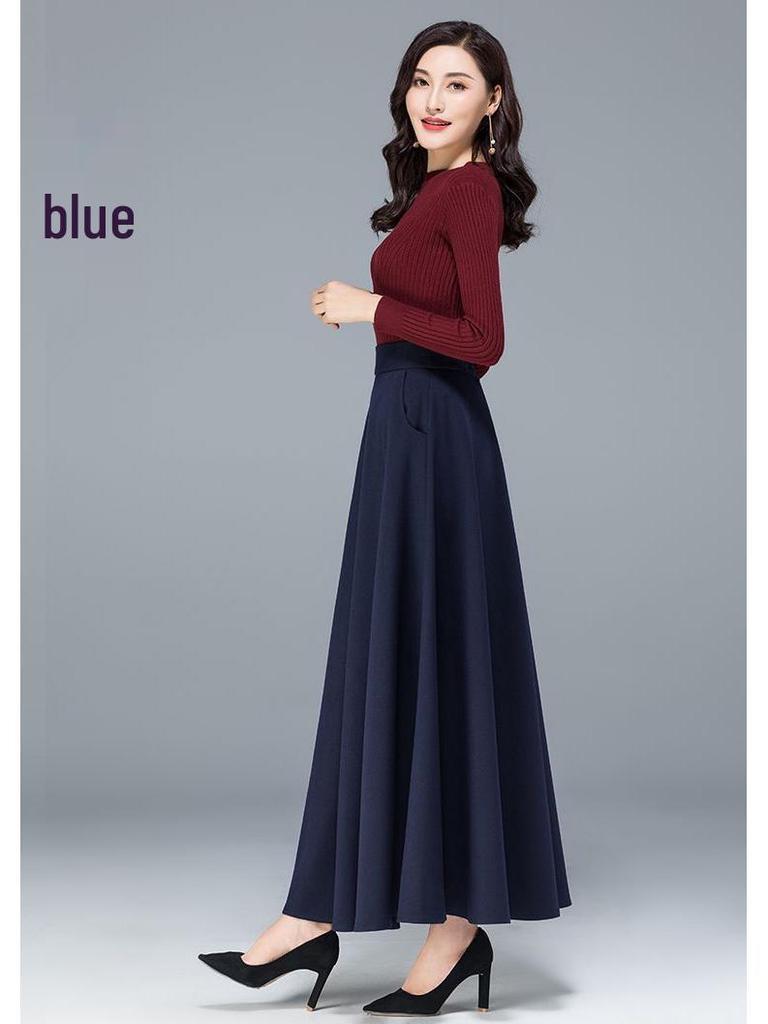 Plus Size A-Line Flowing Skirt – New Spring/Autumn Style for a Professional, Slimming Look