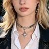 Gothic Punk Y2K Metal Love Starlight Necklace