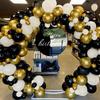 Sand White Balloons Garland Black Gold Balloon Arch Kit New Year 2026 Graduation Birthday Party Wedding Anniversary Decoration