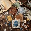 Frekyar Assorted Sticker Collage Large Cute Planner Stylish Cute Collage Vintage Sticker Retro Alphabet the Materials, Flakes, Capacity, Girls, Decor,