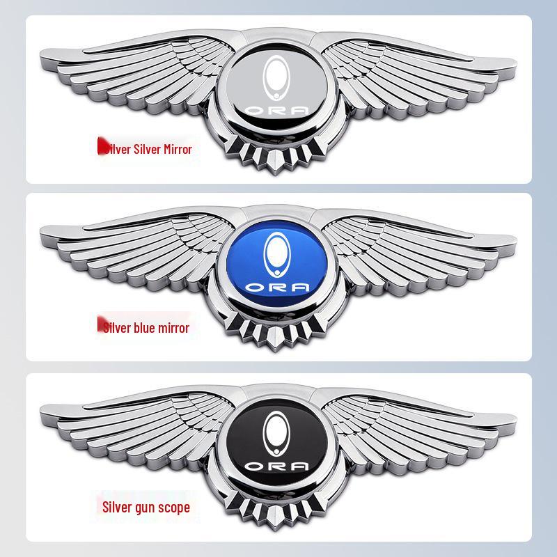 ORA Cat Series Car Emblem: Modified Engine Hood and Front Sticker for Good Cat, Lightning Cat, Black Cat, White Cat, GT, and Ballet Cat Models.