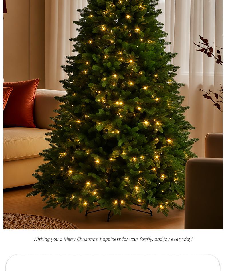 2026 New 2.1m Illuminated Pure PE Christmas Tree for Living Room Home Decor