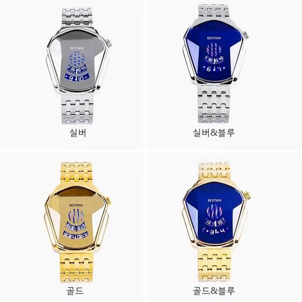 Trendy Herren-Armbanduhr aus Stahl, koreanische beliebte Uhren