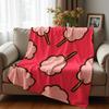 Pink Cartoon Cotton Candy Anime Cartoon Flannel Blanket Soft Warm Throw for Bedroom Sofa Car Kids Holiday Gift