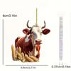 Playful Cow Acrylic Car Hanging Ornament For Bright Christmas Tree And Home Accents