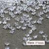 50Pcs Mini Nail  Transparent Zircon Flash Nail Art  Gems Dazzling Manicure Tip 3D Nail Art Decoration