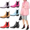 Fashion Autumn Winter Mixed Color 4.5cm Low Heel Metal Head Cowhide Short Boots Men's and Women's Universal Genuine Leather Ankle Boots