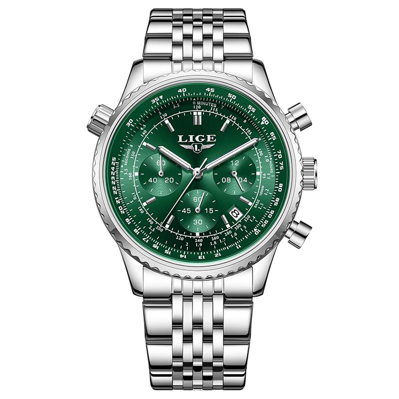 Fashion Green Watch Men Casual Military Sports Date Men's Quartz Watches Original Brand Luxury Waterproof Chronograph Male