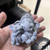 1Pc Elephant Statue With Hands Clasped In Prayer Position, A Guardian Elephant Statue, For Home Decoration.